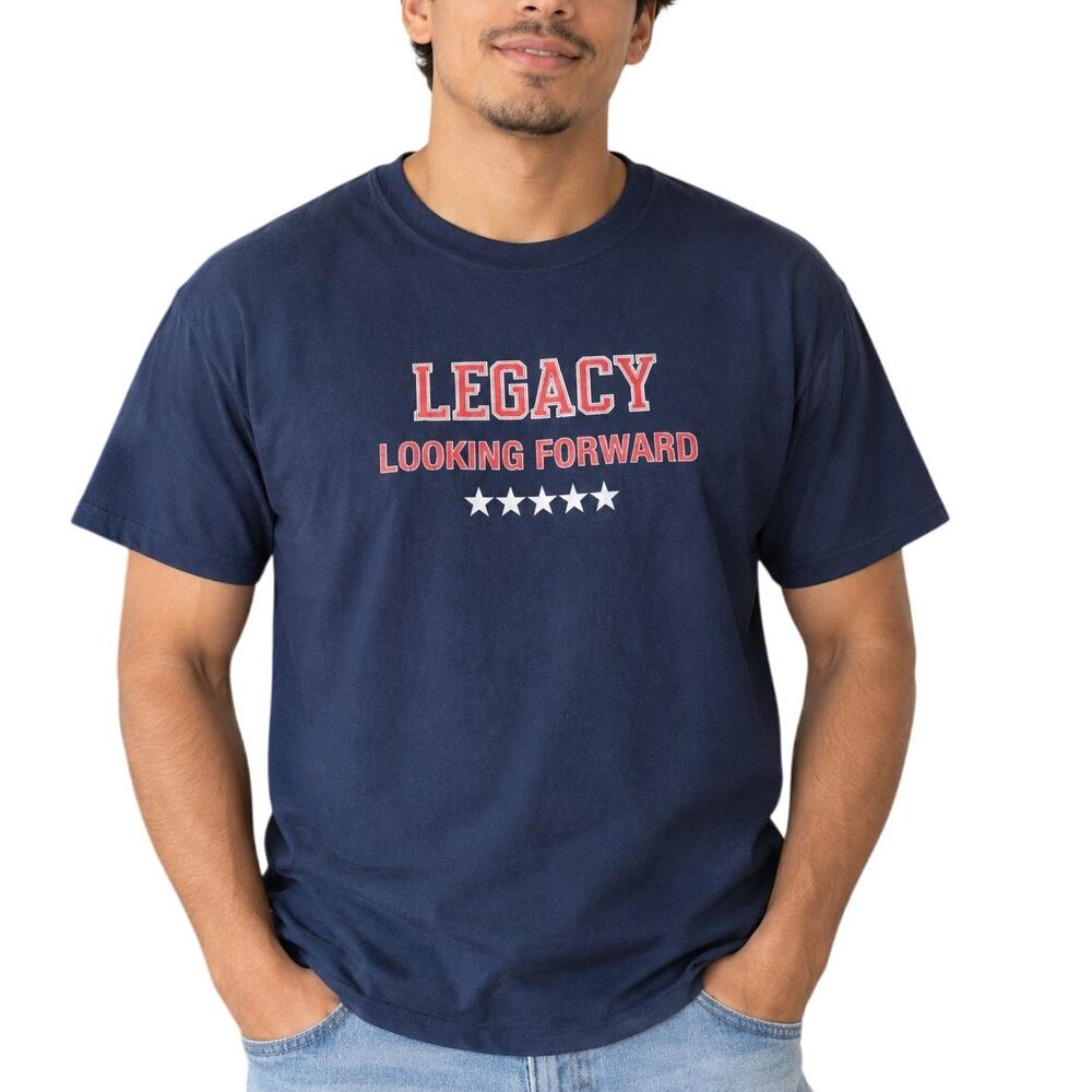 Legacy Looking Forward Navy Graphic Tee L Americana Varsity